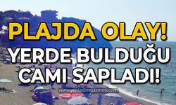 Plajda olay: Yerde bulduğu camı sapladı!