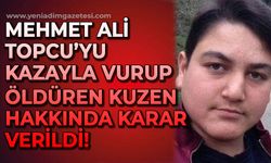 Mehmet Ali Topcu'yu kazayla vurarak öldüren kuzeni hakkında mahkeme kararını verdi!