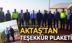 Aktaş'tan teşekkür plaketi