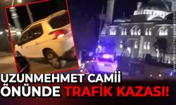 Uzunmehmet Camii önünde trafik kazası: Kaldırıma çıktı!