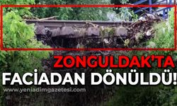 Zonguldak'ta sel felaketinin ardından tren faciasından dönüldü!