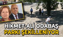 Hikmet-Ali Odabaş parkı şekillenmeye başladı