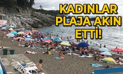 Zonguldak'ta kadınlar plaja akın etti!