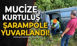 Zonguldak'ta mucizevi kaza: Uçuruma yuvarlandı!