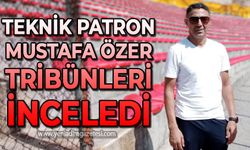 Teknik patron Mustafa Özer tribünleri inceledi: Taraftar itici gücümüz olacak!