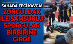 Sahada feci kavga: Zonguldak ile Samsunlu sporcular birbirine girdi!