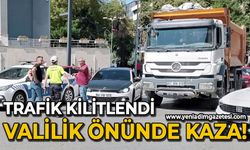 Zonguldak Valiliği önünde kaza: Trafik kilitlendi!