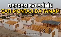 Çaycuma Belediyesi Hatay'da yapımını sürdürüyor: Deprem evlerinin çatı montajı tamam