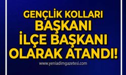 Gençlik Kolları Başkanı İlçe Başkanı olarak atandı!