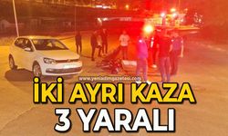 İki ayrı kaza: 3 yaralı