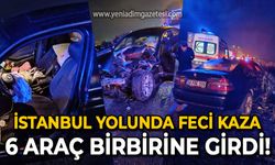 İstanbul yolunda kaza: Çok sayıda araç birbirine girdi!