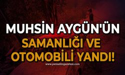 Muhsin Aygün'ün samanlığı ve otomobili yandı!