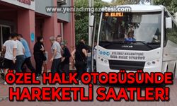 Özel halk otobüsünde hareketli saatler: Şoför Yücel Öztorun aracı hastaneye getirdi!