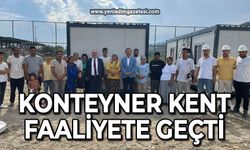 Konteyner kent faaliyete geçti: Hak sahipleri anahtarlarını aldı