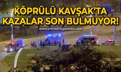 Köprülü Kavşak'ta kazalar son bulmuyor: Araç yan yattı!