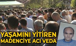 Yaşamını yitiren madenci Sinan Tellioğlu'na acı veda