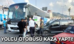Zonguldak'ta yolcu otobüsü kaza yaptı!