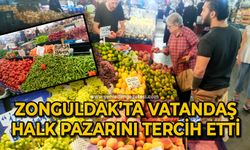 Zonguldak’ta vatandaş halk pazarını tercih etti