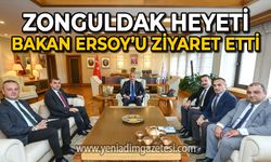 Zonguldak heyeti Bakan Mehmet Nuri Ersoy’u ziyaret etti