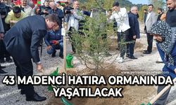 43 madenci hatıra ormanında yaşatılacak