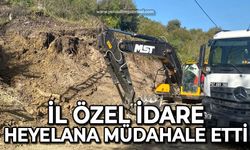 Zonguldak İl Özel İdare heyelana müdahale etti: Çalışmalar sürüyor