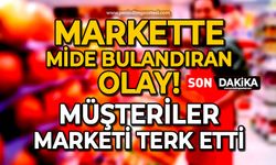 Markette mide bulandırıcı olay: Müşteriler marketi terk etti!