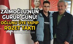 Osman Zaimoğlu ve ailesinin gurur günü: Oğlunu üye yapıp rozet taktı