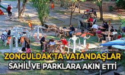 Zonguldak'ta vatandaşlar sahil ve parklara akın etti