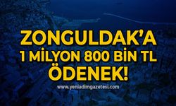 Zonguldak'a 1 milyon 800 Bin TL ödenek