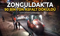 Zonguldak'ta 90 bin ton asfalt döküldü