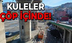 Zonguldak'ın kuleleri çöp içinde kaldı