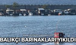 Zonguldak'ta balıkçı barınakları yıkıldı