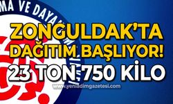 Zonguldak'ta dağıtım başlıyor: 23 Ton 750 kilo!