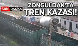 Zonguldak'ta beton mikseri ile kömür treni çarpıştı!