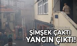 Zonguldak'ta yağış etkisini gösterdi: Şimşek çaktı yangın çıktı!