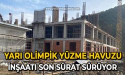 Yarı Olimpik Yüzme havuzu inşaatı son sürat sürüyor