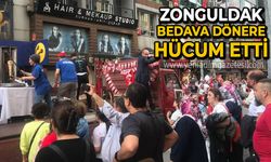 Zonguldak'ta bedava döner dağıtıldı: Vatandaşlar hücum etti