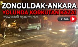 Zonguldak'ta 4 kişinin yaralandığı kazanın görüntüleri çıktı