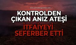 Kontrolden çıkan anız ateşi, itfaiyeyi seferber etti