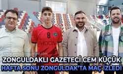 Zonguldaklı gazeteci Cem Küçük hafta sonunda Zonguldak'ta maç izledi