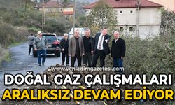 Doğal gaz çalışmaları aralıksız devam ediyor: Belediye Başkanı yerinde inceledi