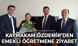 Kaymakam Necdet Özdemir'den emekli öğretmene ziyaret