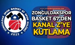 Zonguldakspor Basket 67'den KANAL Z'ye kutlama