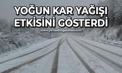 Kastamonu'nun yüksek kesimlerinde yoğun kar yağışı etkili oluyor