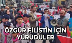 Özgür Filistin için yürüdüler