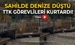 Zonguldak Sahili'nde yürürken denize düştü: TTK görevlileri kurtardı