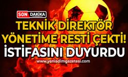 Teknik direktör yönetime resti çekti: İstifasını duyurdu!