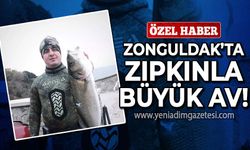 Zonguldak'ta zıpkınla büyük av!