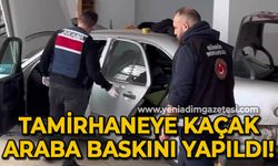 Jandarmadan oto tamirhanesine kaçak araba baskını!