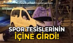 Spor tesislerine içine girdi: 1 yaralı